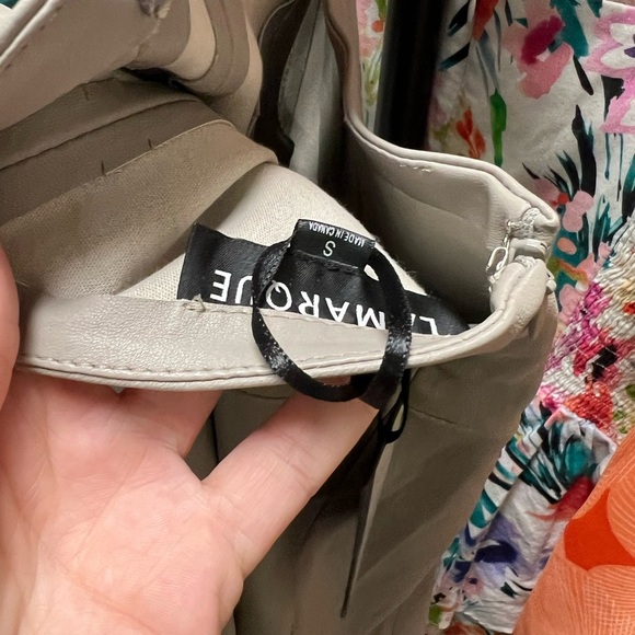 NWT Lamarque Lavina leather halter neck dress in stone - size Small - Picture 4 of 6